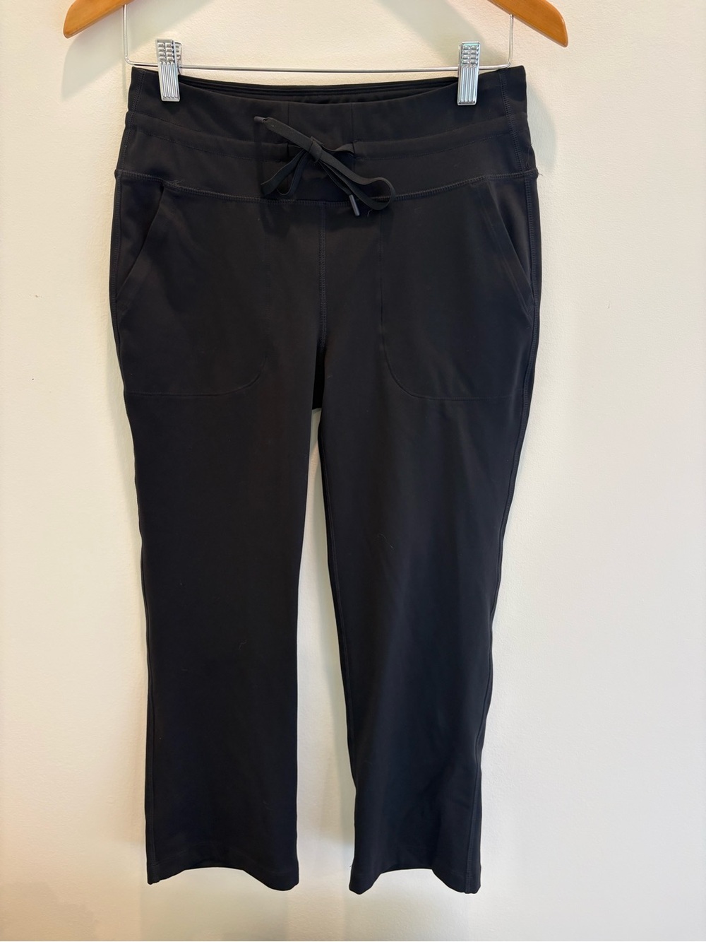 Black Women's Drawstring Cropped Tights